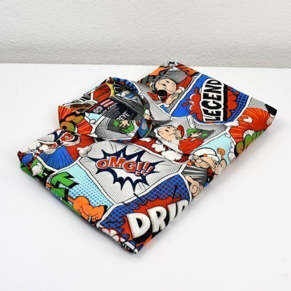 Phat Farm Men's Popeye Button Down Short‎ Sleeve Shirt Size Medium Gently Used